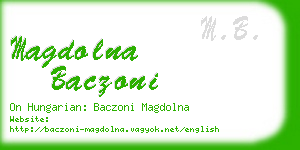 magdolna baczoni business card